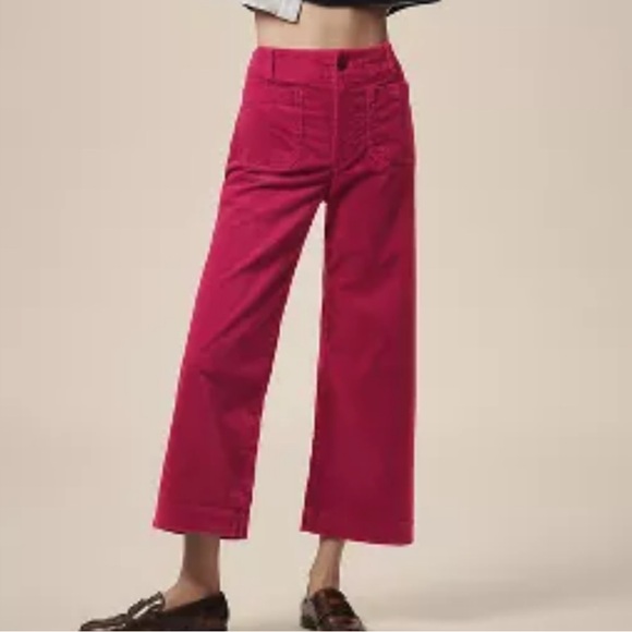 Anthropologie Pants - Anthropologie Maeve cropped Wide Leg Pants-Corduroy NWT